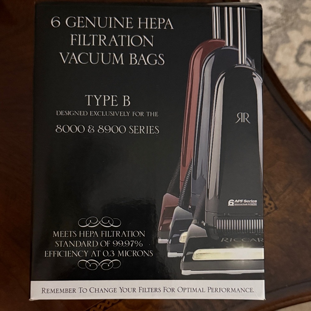 Type B HEPA Vacuum Bags - Black (6 Pack)
